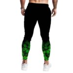 Cannabis Marijuana Leaves Fade To Black Unique Sweatpants