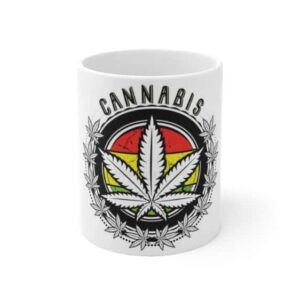Cannabis Rastafari Color Marijuana Logo Dope Coffee Mug