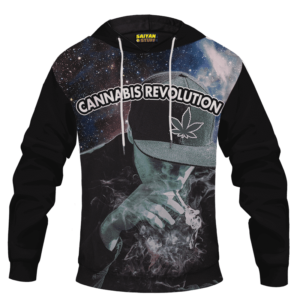 Cannabis Revolution Galaxy Marijuana Cool Pullover Hoodie