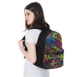 Cannabis Trippy Multicolor Abstract Art 420 Backpack Bag