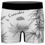 Cannabis Weed 420 Ganja Breezy Print White Men's Underwear