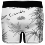 Cannabis Weed 420 Ganja Breezy Print White Men's Underwear