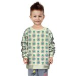 Cartoon Marijuana Cannabis Leaf Cream Kids Sweatshirt
