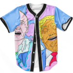 Cartooned Donald Trump Smoking Weed Dope Baseball Jersey