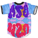 Cartooned Donald Trump Smoking Weed Dope Baseball Jersey