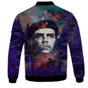 Che Guevara Cannabis Space Galaxy Farm Bomber Jacket - BACK