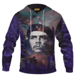 Che Guevara Cannabis Space Galaxy Farm Pullover Hoodie