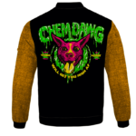 Chemdawg Strain Sativa Hybrid Indica Potent Marijuana Bomber Jacket - BACK