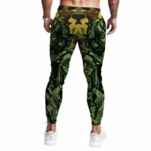 Chilling Out Soldier Smoking Marijuana Camouflage Joggers