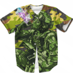 Chilling Out Soldier Smoking Marijuana Cool Baseball Jersey