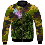 Chilling Out Soldier Smoking Marijuana Cool Bomber Jacket