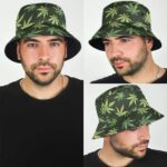Classic Natural Cannabis Leaves Pattern Design Bucket Hat