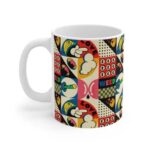 Classic Retro Style Trippy 420 Weed Pattern Coffee Mug
