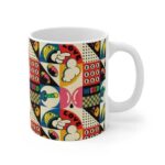 Classic Retro Style Trippy 420 Weed Pattern Coffee Mug