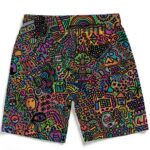 Colorful Psychedelic Marijuana Artwork 420 Weed Men's Shorts