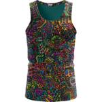 Colorful Psychadelic Marijuana Artwork 420 Weed Awesome Tank Top