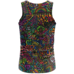 Colorful Psychadelic Marijuana Artwork 420 Weed Awesome Tank Top - back