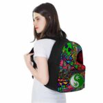 Colorful and Trippy Weed Yinyang Symbol Amazing Backpack