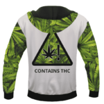 Contains THC Signage Awesome Marijuana Themed Hoodie