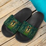 Cool Alien 420 Weed Cannabis Art Cartoon Style Slide Footwear