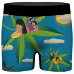 Cool Art Relaxing Teen on Marijuana Hemp 420 Weed Men's Boxers