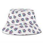 Cool Lip Hitting Marijuana Joint Icon Pattern Bucket Hat