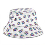 Cool Lip Hitting Marijuana Joint Icon Pattern Bucket Hat
