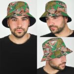 Cool Money & Marijuana Weed Kush Leaves Pattern Bucket Hat