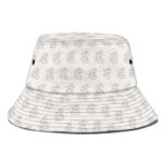 Cool Raccoon With Marijuana Outline Pattern Bucket Hat