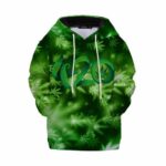 Cool Realistic Weed Leaves Overall Print 420 Kids Hoodie