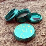 Cool Sky Green Paint Splash Art 420 Marijuana Herb Grinder