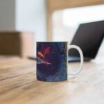 Cool Weed Hemp Marijuana Leaf Paint Splash Art Coffee Mug