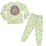 Creepy Eye Doughnut Weed Sprinkles 420 Nightwear Set