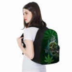 Creepy High Skull Smoking a Joint Dope Cannabis Knapsack