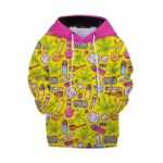 Cute 420 Weed Bong Cartoon Art Pattern Children Hoodie