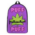 Cute Cannabis Puff Puff Violet Coolest and Dopest Backpack