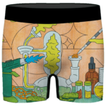 Cute Cartoon Dab Weed Chemistry Lab 420 Marijuana Men's Boxers