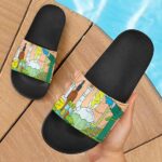 Cute Cartoon Dab Weed Chemistry Lab Marijuana Slide Footwear