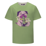 Cute Smoked Up Pug Out of a Bong Green 420 Marijuana T-shirt