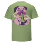 Cute Smoked Up Pug Out of a Bong Green 420 Marijuana T-shirt