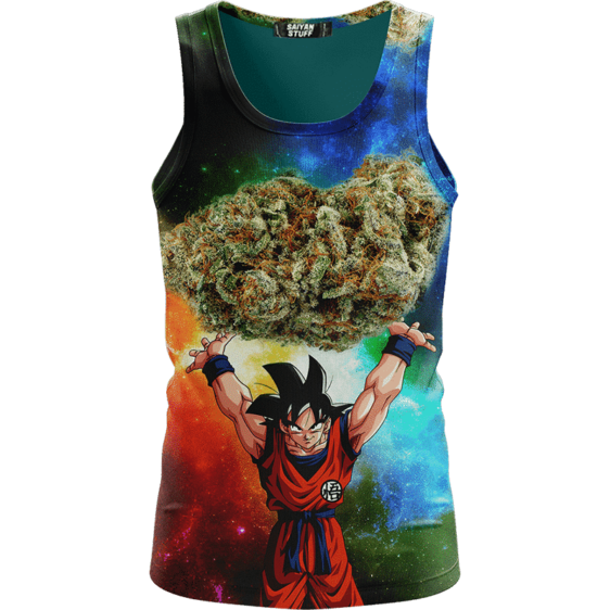 DBZ Goku Spirit Bomb Ganja Weed Colorful Awesome Tank Top