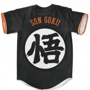 DBZ Son Goku Spirit Bomb Kush Nug Black Awesome Baseball Jersey