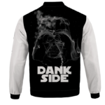 Darth Vader Smoke Dank Side Spoof Parody Bomber Jacket - back