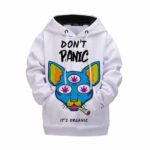 Don't Panic It's Organic Badass Three-Eyed Cat Kids Hoodie