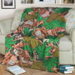 Dope 420 Marijuana Buds & Money Artwork Throw Blanket