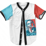 Dope Barack Obama Yes We Cannabis Marijuana Baseball Jersey