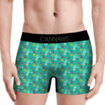 Dope Cannabis Pattern 420 Marijuana Surf Green Men's Boxers