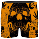 Dope Doodle Art Cartoon Skull 420 Marijuana Men's Underwear