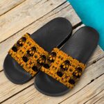 Dope Doodle Art Cartoon Skull 420 Marijuana Slide Sandals