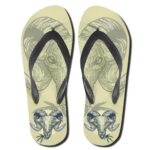 Dope Goat Loves Weed Silhouette Art 420 Flip Flops